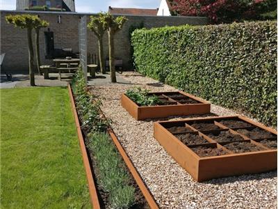 Corten staal bloembakken