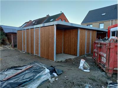 Tuinberging in hout en staal